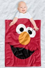 Sesame Street Fleece Baby Blanket, 30"x40", Elmo Face