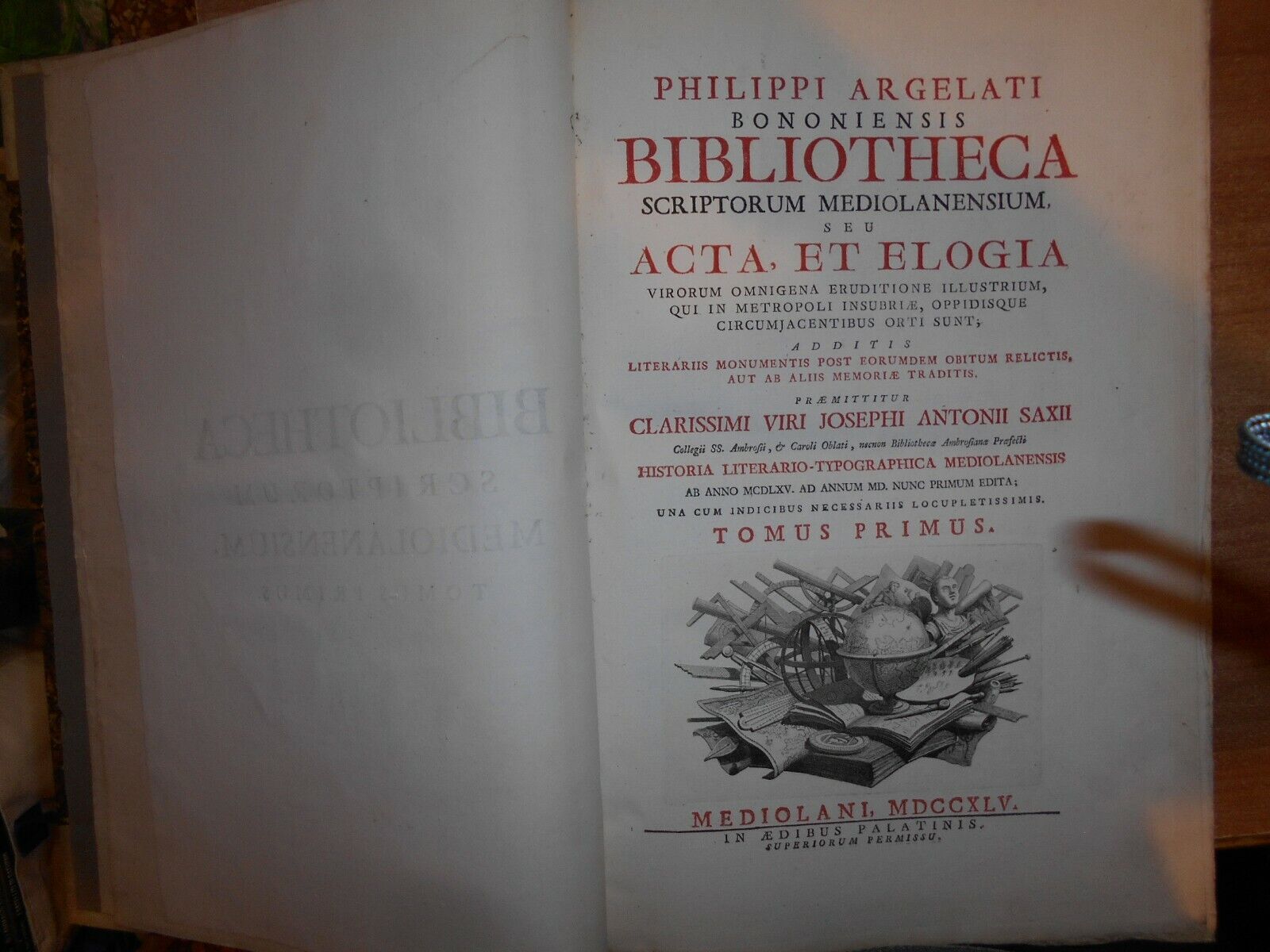 Immagine 4 - BIBLIOTHECA SCRIPTORUM MEDIOLANENSIUM. ARGELATI FILIPPO 1745