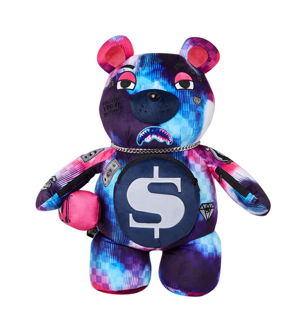 SHARKCLUB ELECTRONICA MONEYBEAR TEDDYBEAR BACKPACK  Limited Edition