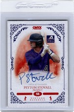 2022 Onyx Vintage AUTO Blue Ink PEYTON STOVALL Arkansas RAZORBACKS Haughton LA a
