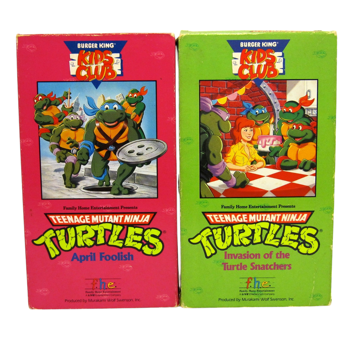 Vintage Teenage Mutant Ninja Turtles Burger King Kids Club VHS Lot