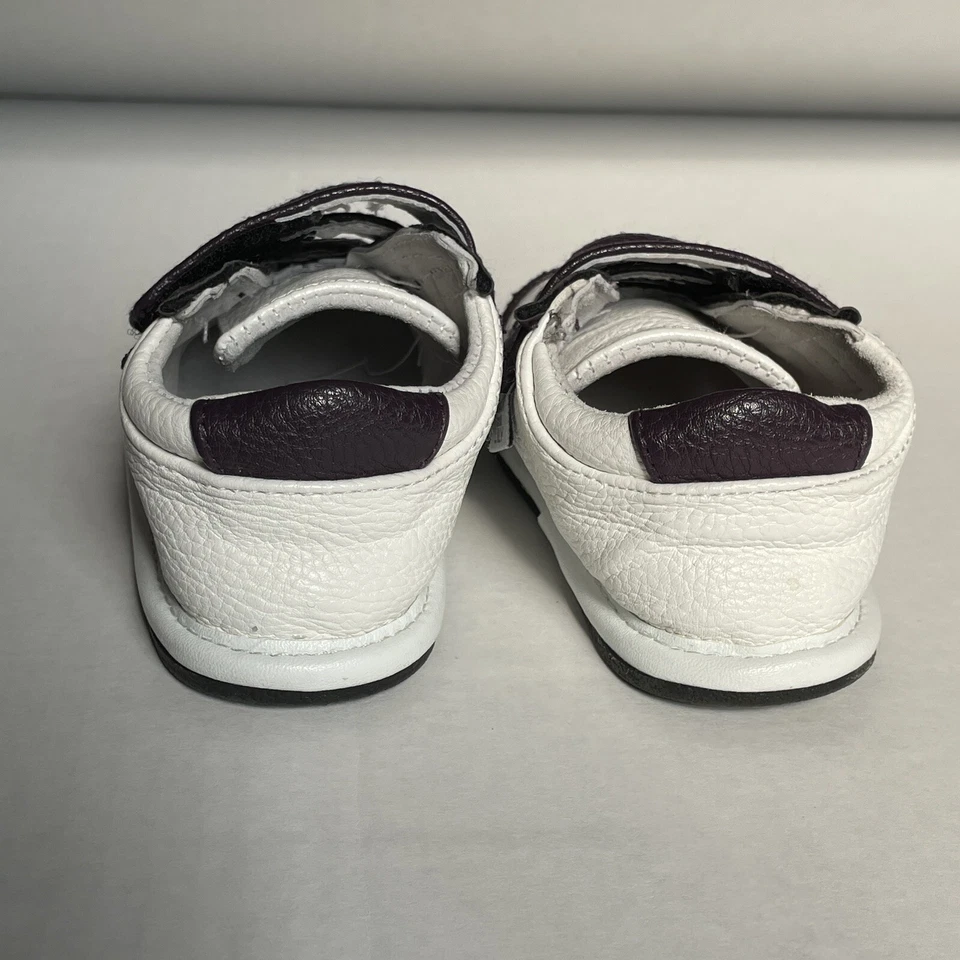 Jack and Lily Baby Shoes 18-24 Months White Purple Unisex Wide Walker Strap - Image 4 of 4