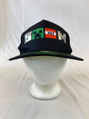 Youth Minecraft Boom Baseball Cap Snapback Hat Creeper TNT OSFM Black  Adjustable