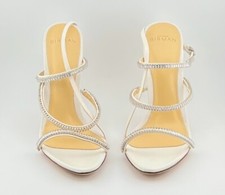 Alexandre Birman Sally Zircone Sandals in Ivory