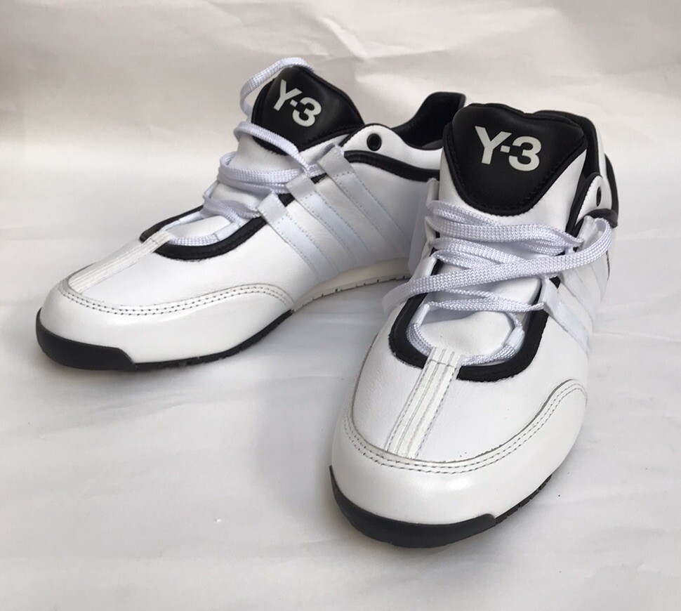 ADIDAS Y3 BOXING TRAINERS WHITE/BLACK LEATHER MENS UK RARE