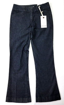The LIMITED Denim Blue Jean Womens FLARE Sz 8 Sexy Contour Just Below Waist 312