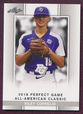 2018 LEAF RILEY CORNELIO #12 PERFECT GAME ISSUED CARD SAN DIEGO TRUE ROOKIE CARD