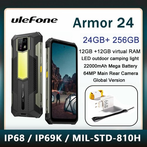 Ulefone Armor 24 Rugged Phone 12GB+256GB 22000mAh 64MP120Hz  NFC  Global Android - Picture 1 of 26