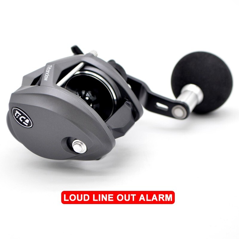 baitcasting reel with line out alarm clickert AlinoX 400 Saltwater 6.6:1Blue&Purple / Right Hand Level Wind Modifition Parts Fishing Reel Baitcast