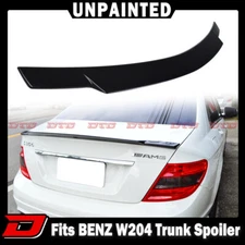 08-13 Fit For Mercedes BENZ C-Class W204 Sedan Rear Trunk Spoiler Matte Black