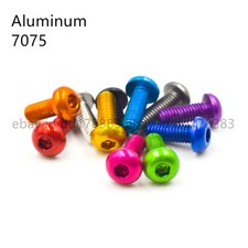 Colorful Aluminum 7075 Hex Socket Button Head Screws M3 M4