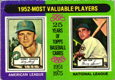 1975 Topps - 1952 Most Valuable Players #190 Bobby Shantz, Hank Sauer 