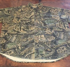 XL Cabela's Seclusion 3D Camo LS Heavyweight Cotton Button Up Hunting Shirt #223