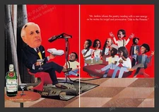Tanqueray Giving a Book Lecture 1990s Print Advertisement (2 pgs) 1996