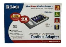 D-Link Air Plus DWL-650 Wireless Cardbus Adapter 2.4GHz 22Mbps New Sealed