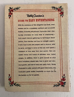 Betty Crocker's Guide To Easy Entertaining ~ 1959 Spiral ~ 1st Ed