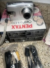 Pentax Optio M20 7.0MP Compact Digital Camera Silver W/ Box  Accessories Tested