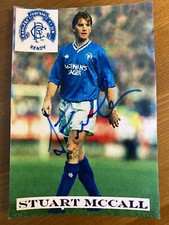 Stuart McCall Rangers Football Club Autograph Signed Postcard Print Photo