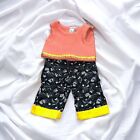 18" Handmade for American Girl 2 Pc Peach Black Yellow Outfit