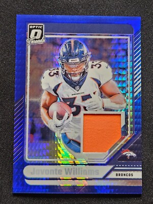 2024 Panini Donruss Optic Threads Javonte Williams #DTB-JWS
