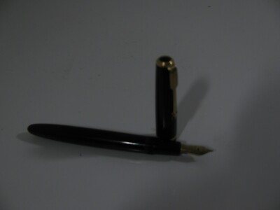 Parker Duofold Füller Pen Schwarz Gold 18 Karat , Reg T. M 5 London (E 238)