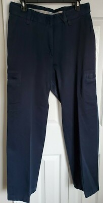 Unitec Women's Flat Front Uniform Work Pants Navy Size 12