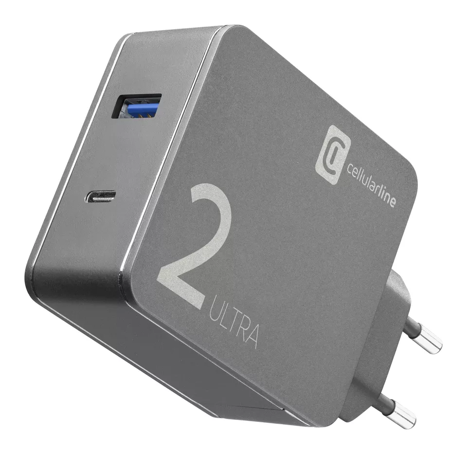 Cellular Line Cellular Line Duo Charger Ultra UsB-C Per Laptop 48W- Nero T_0178_