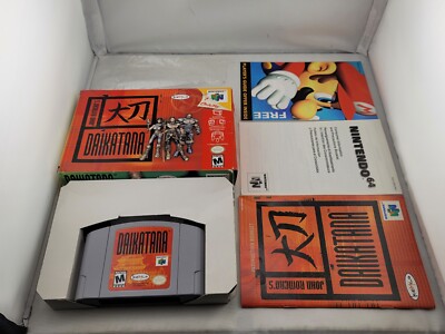 John Romero's Daikatana Nintendo 64 N64 Complete In Box CIB Great Shape Poster C