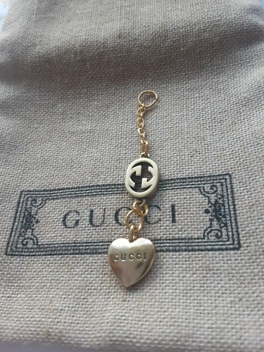 100% Gucci 1 Piezas Vintage Cremallera Tirador Metal Logo gg Estampado
