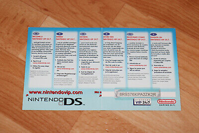 Mario Kart DS Pokémon Black and White NDS Club Nintendo Flyer AD Point Card