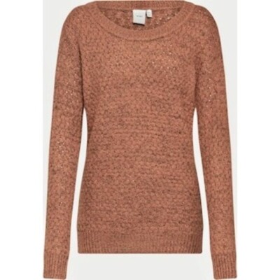 ICHI Olanda Women's  Brown Crew Neck Sweater - Large - NWT