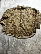 Woolrich Mocha Mens XL  Fish Print All Over Button Dn  LS Shirt