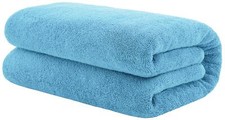 Turkish Cotton Bath Sheet 40"x80" Oversized Baby Blue Towel for Bathroom