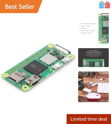 Raspberry Pi Zero 2 W SBC - Wireless Bluetooth, 512MB RAM, Ideal for Projects