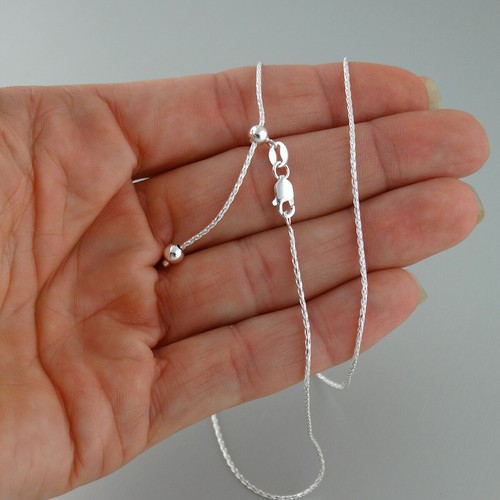 Adjustable 1mm Spiga Wheat Chain 