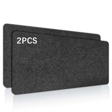 2 Pcs 40x16" Large Felt Desk Mat Non-Slip Full Desk Mouse Pad Protector