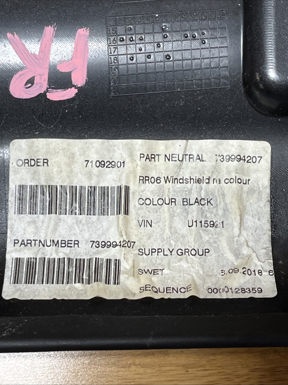 2017-2023 Rolls Royce Dawn RR6 Upper Right Interior Cover Panel OEM NOTE 7370692