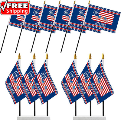 250 Anniversary Stick Flag 6Pcs 250 Years 1776-2026 Semiquincentennial 250Th Ann