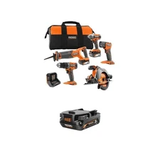 18V Cordless 5-Tool Combo Kit with (2) 4.0 Ah Batteries, Charger, Bag and 18V