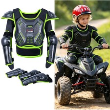 Kids Motorcycle Dirt Bike Gear for MTB ATV Motocross Armor Protective Jacket US