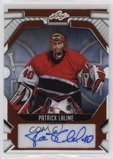 2025 Leaf Metal Legends PETG Orange Prismatic 4/8 Patrick Lalime #BC-PL1 Auto