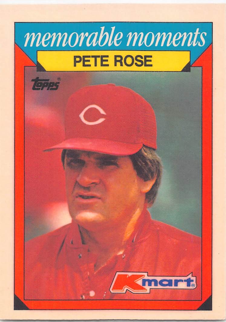 1988 Topps Kmart Memorable Moments Pete Rose #22 Cincinnati Reds #