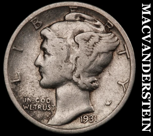 1931-S Mercury Dime- Silver- Scarce Better Date No Reserve #J4120