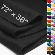 Black Large Felt Fabric 72x36 Inch 1.4 mm Thick Soft Sheet Crafts DIY Sewing