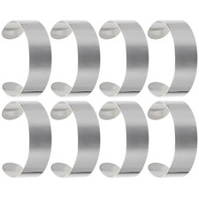 8 Pcs Cuff Bangles Fashion Jewelry Bracelet Blanks Stainless Steel
