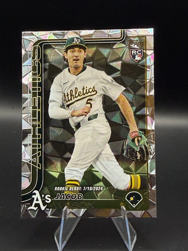 Jacob Wilson 2025 Topps Update Rookie Debut Diamante Foil RC #US180 A's