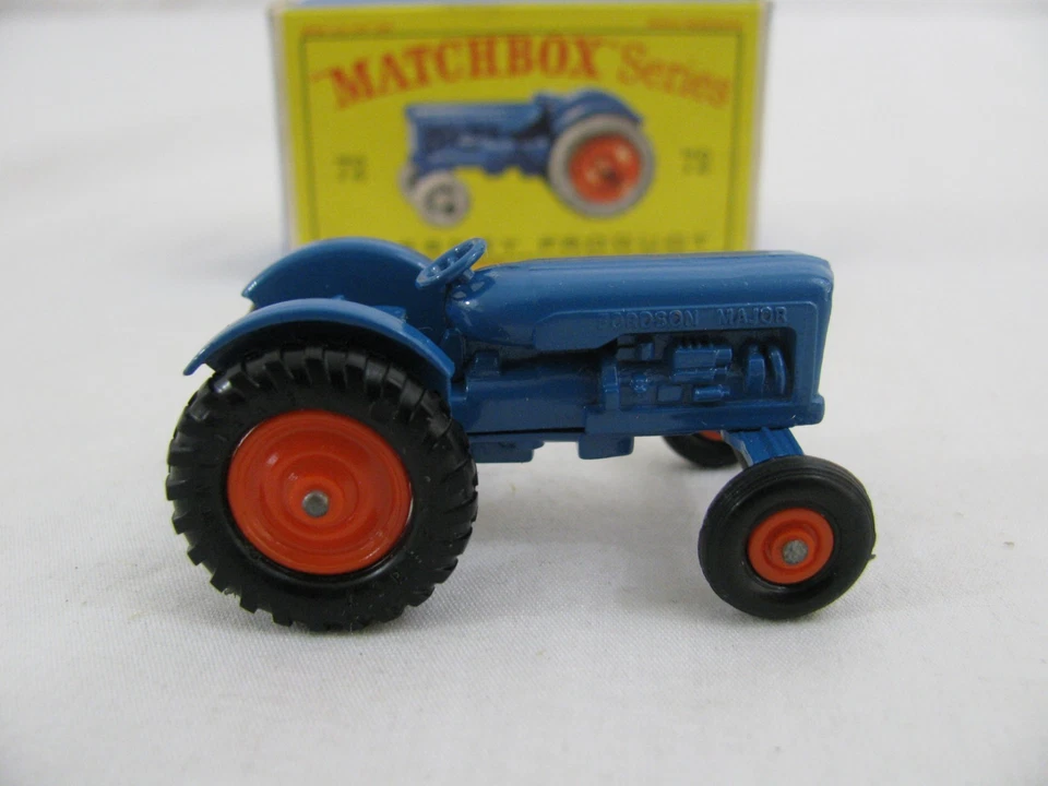 Vintage Lesney Matchbox Blue Fordson Farm Tractor w/ Box #72 New! - Image 4 of 4