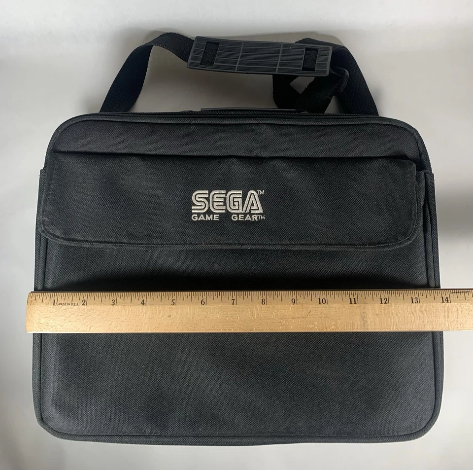 Bolsa carteiro vintage Sega Game Gear preta estojo de transporte bolsa de viagem - Imagem 3 de 4