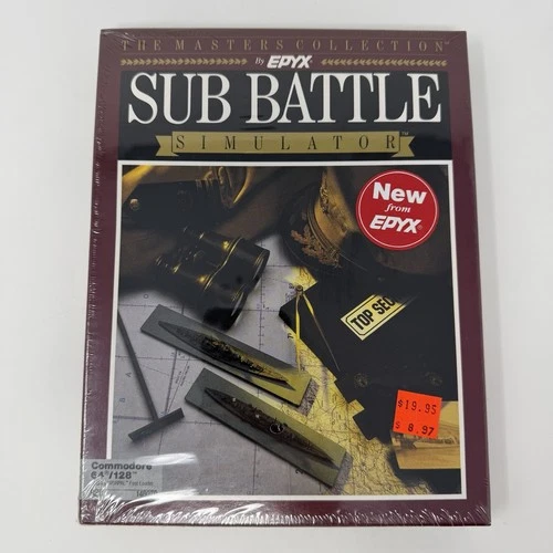 Sub Battle Simulator By EPYX The Masters Collection Commodore 64/128 NEW Sealed