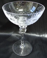 GALLIA ROGASKLA 1980's CHAMPAGNE TOASTING ICE CREAM FRUIT 7" FINE CRYSTAL GLASS